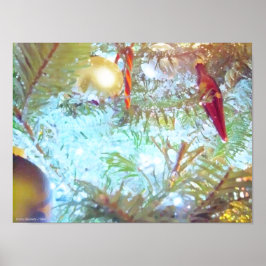 Póster Ornamentos de vacaciones en la luz