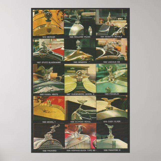 Póster Ornamentos del radiador antiguo (Frente)