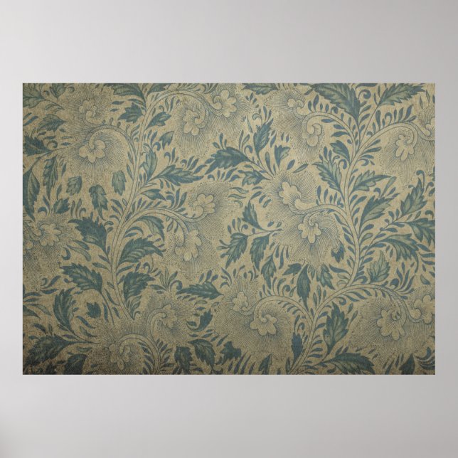 Póster Ornamentos flor asiática china antigua (Frente)