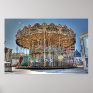 Póster Ornate Carrusel al aire libre