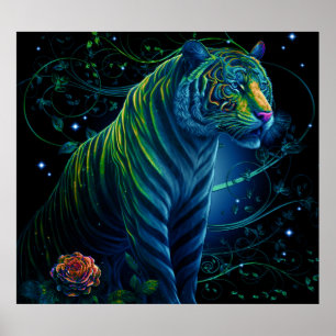 Póster Ornate Green Tiger