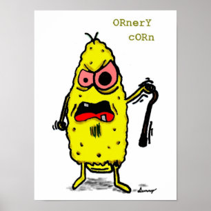 Póster Ornery Corn Print