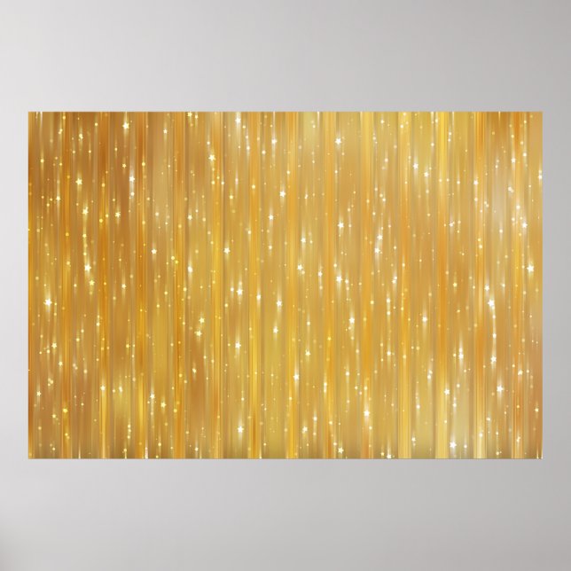Póster Oro abstracto brillante con purpurina (Frente)