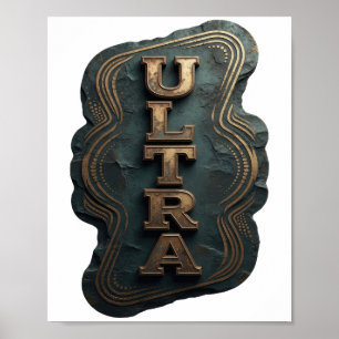 Póster Oro atrevido diseño ULTRA atrevido