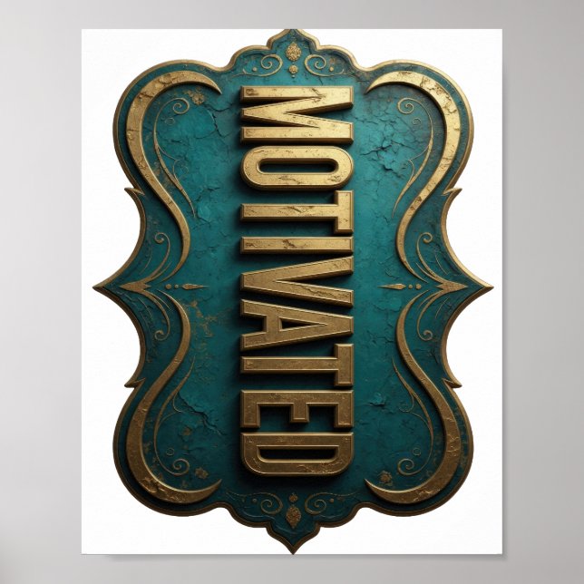 Póster Oro Cool MOTIVADO (Frente)