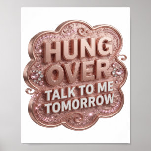 Póster Oro Cool SE QUEDÓ DORMIDO HABLE CONMIGO MAÑANA