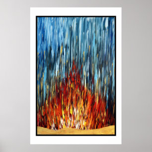 Póster Oro de agua de fuego