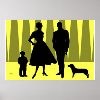 Póster Oro de familia atómica