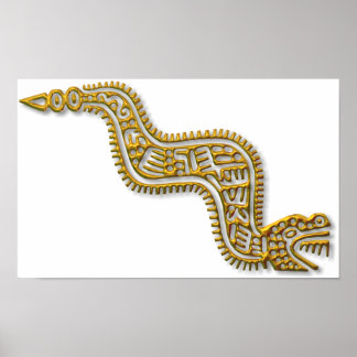 Póster Oro de serpiente maya