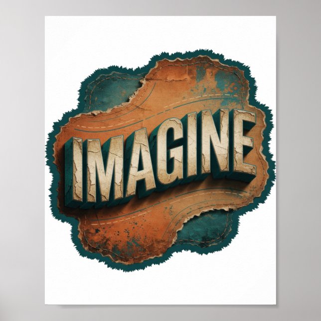 Póster Oro Dinámico IMAGINA (Frente)