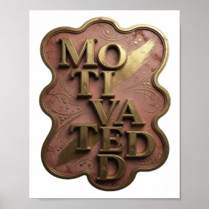 Póster Oro Edgy MOTIVADO