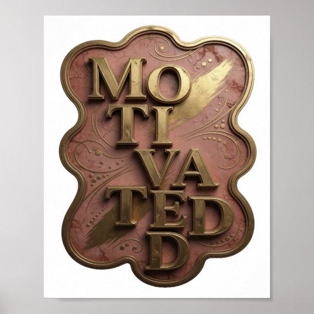 Póster Oro Edgy MOTIVADO (Frente)