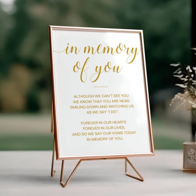 Póster Oro En Memoria De Tu Poema Boda Memorial (Subido por el creador)
