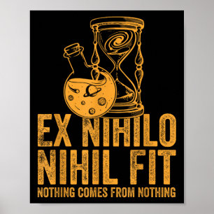 Póster Oro estático con traducción Ex Nihilo Nihil Fit