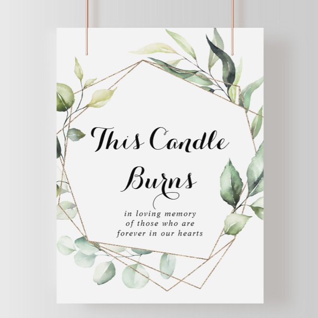 Póster Oro geométrico elegante Esta Vela quema el Rótulo (Subido por el creador)