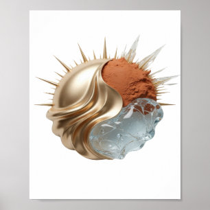 Póster Oro Limpio BELLEZA DORADA Diseño Atrevido