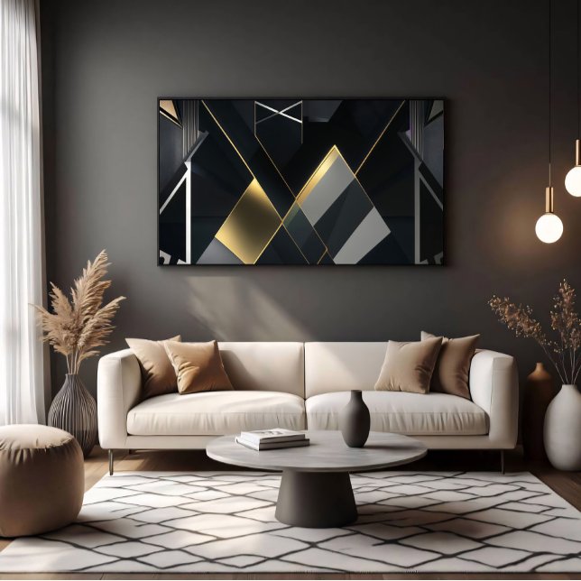 Póster Oro Moderno y Abstracto Negro (Subido por el creador)