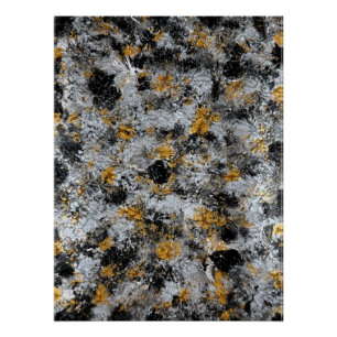 Póster Oro, plata y negro - obra de arte hecha a mano