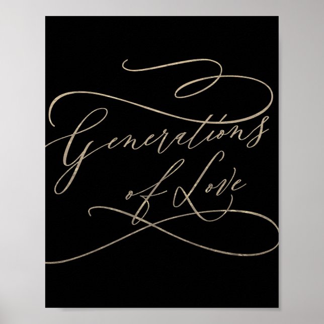 Póster Oro romántico y generaciones negras de amor (Frente)