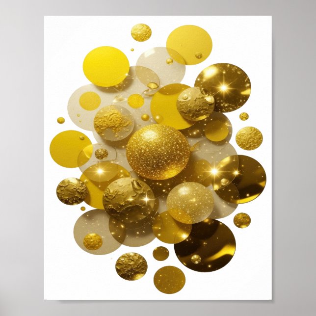 Póster Oro Vibrante CHISPEAS DORADAS (Frente)