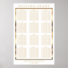 Póster Oro y blanco - 12 Asientos