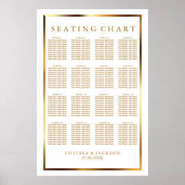 Póster Oro y blanco - 16 asientos