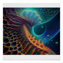 Póster Oro Y Fecn Azul