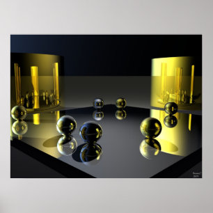 Póster Oro y plata