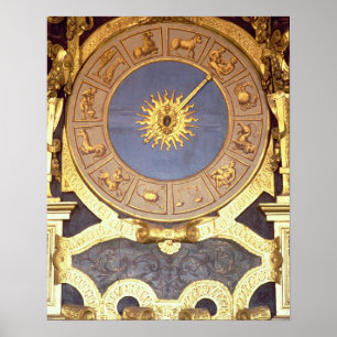 Póster Orologio Zodicale (reloj del zodiaco) (fresco y