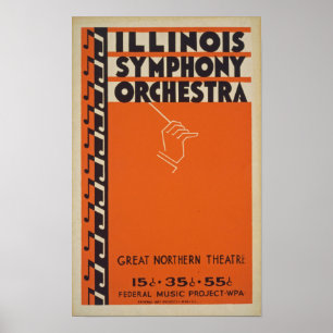 Póster Orquesta Sinfónica de Vintage