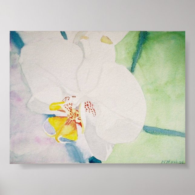 Póster orquídea amarilla (Frente)