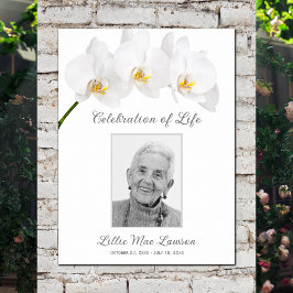 Póster Orquídea En Memoria Amorosa Foto Memorial Funeral