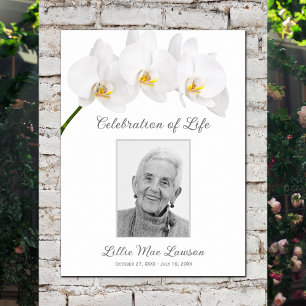 Póster Orquídea En Memoria Amorosa Foto Memorial Funeral