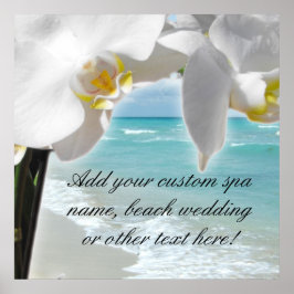 Póster Orquídea Playa Aqua