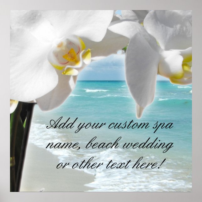 Póster Orquídea Playa Aqua (Frente)