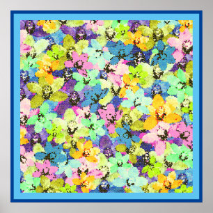 Póster Orquídeas De Agua De Vidrio Manchado,