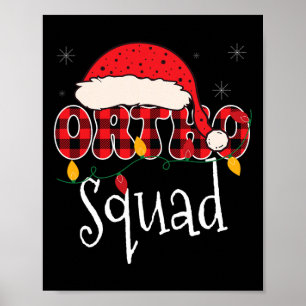 Póster Ortho Squad Plaid Fun Navidades Ortopedia Crew X