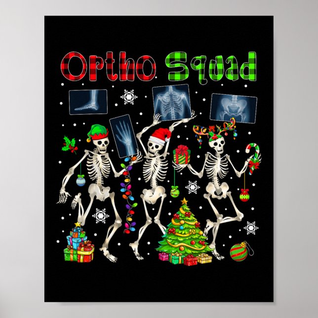 Póster Ortho Squad Xmas Tres Reyes de Santa Reindeer Elf  (Frente)