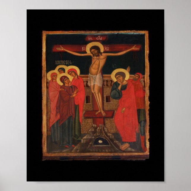 Póster Orthodox Icon of Jesus on the Cross (Frente)