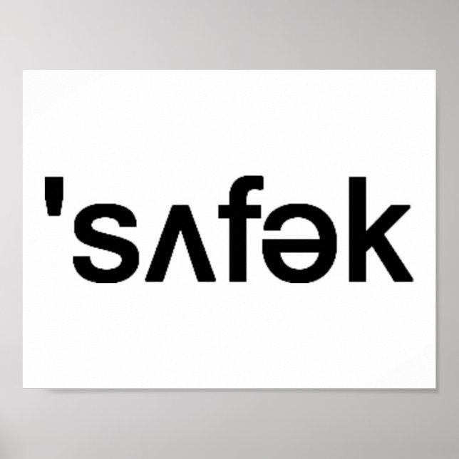 Póster Ortografía fonética del condado de Suffolk Long Is (Frente)