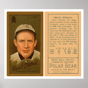 Póster Orval Overall Cubs Baseball 1911
