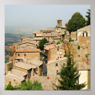 Póster Orvieto, poster de la fotografía de Italia