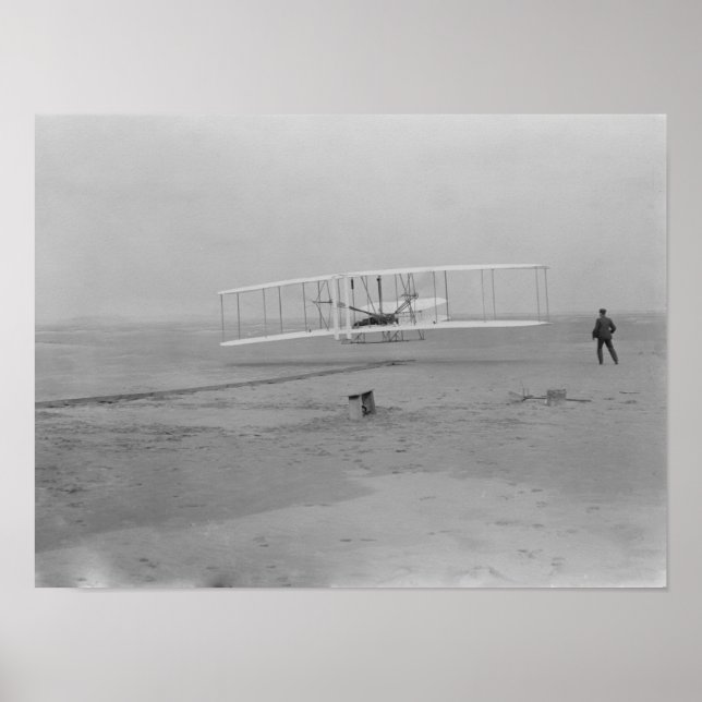 Póster Orville Wright en primer vuelo a 35 metros (Frente)