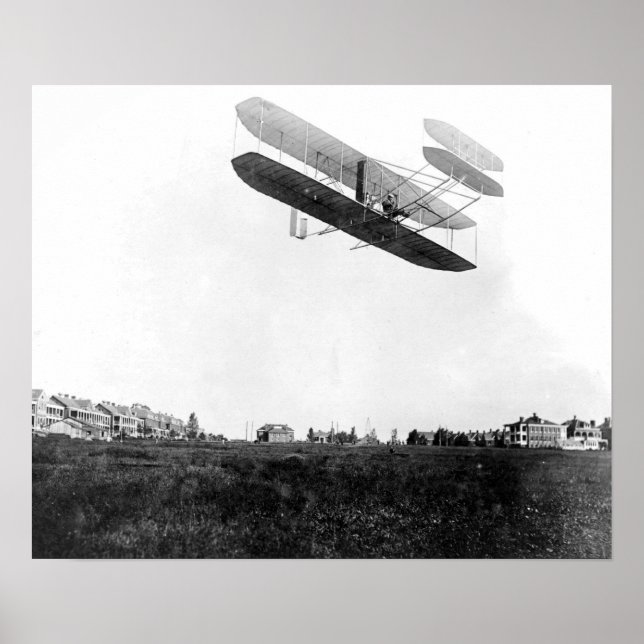 Póster Orville Wright volando en Fort Myer, 9 sep. 1908 (Frente)