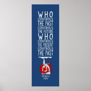 Póster Orwell 1984 para fondo oscuro que controla el