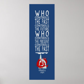 Póster Orwell 1984 para fondo oscuro que controla el