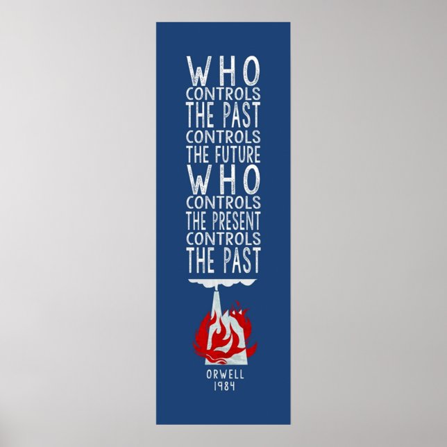 Póster Orwell 1984 para fondo oscuro que controla el (Frente)