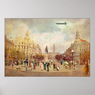 Póster Os Aliados. Oporto. 1935