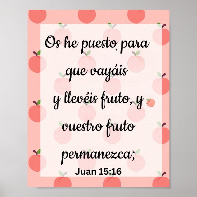 Póster Os He Puesto Para Que Vayáis Y Deis Fruto Poster. (Frente)