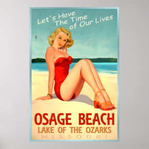 Póster Osage Beach Lago de los Ozarks Missouri Nuevo